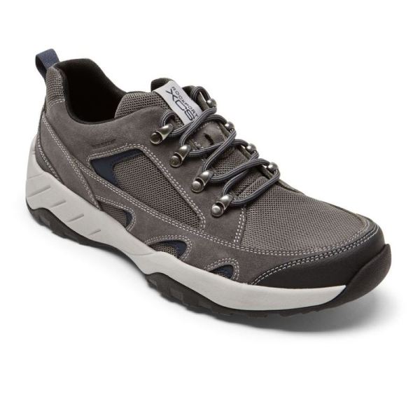 ROCKPORT MEN'S XCS RIGGS TREKKER-STEEL GREY SUEDE/MESH