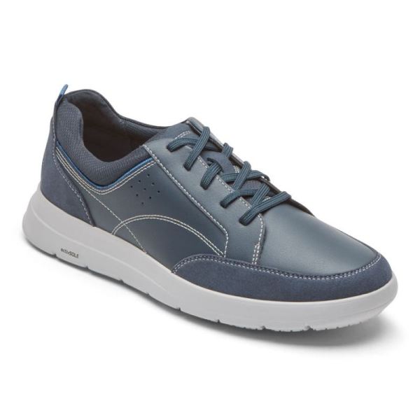 ROCKPORT MEN'S TRUFLEX CAYDEN SNEAKER-NEW DRESS BLUES SUEDE/LEATHER