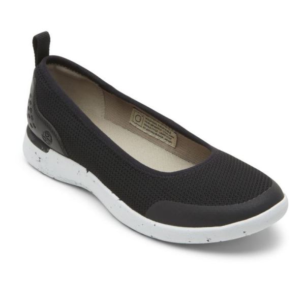 ROCKPORT WOMEN'S TRUFLEX FLY KNIT BALLET FLAT-BLACK