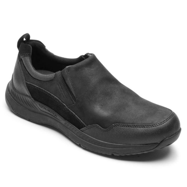 ROCKPORT MEN'S TOTAL MOTION TRAIL SLIP-ON-WATERPROOF-Black