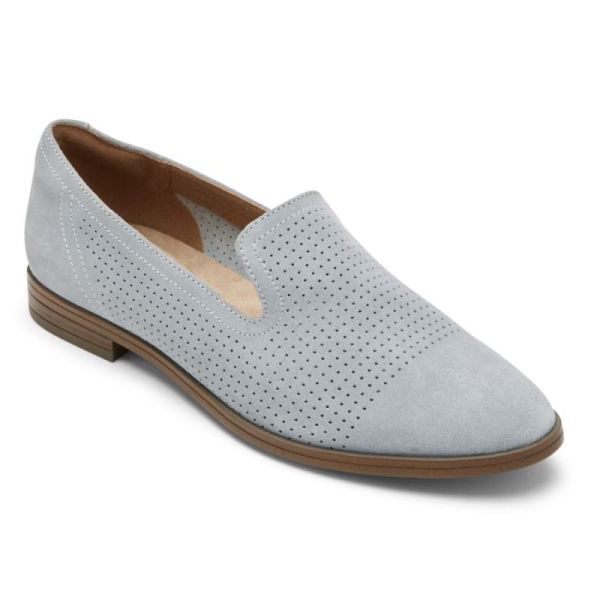 ROCKPORT WOMEN'S PERPETUA PERFORATED LOAFER-BLUE CHAMBRAY
