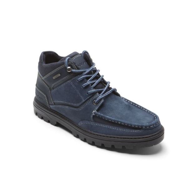 ROCKPORT MEN'S WEATHER-READY BOOT-WATERPROOF-NAVY SUEDE