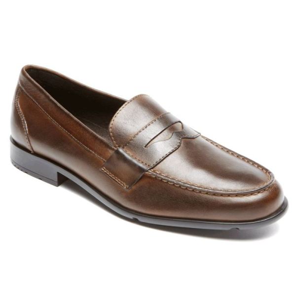 ROCKPORT MEN'S CLASSIC PENNY LOAFER-DARK BROWN