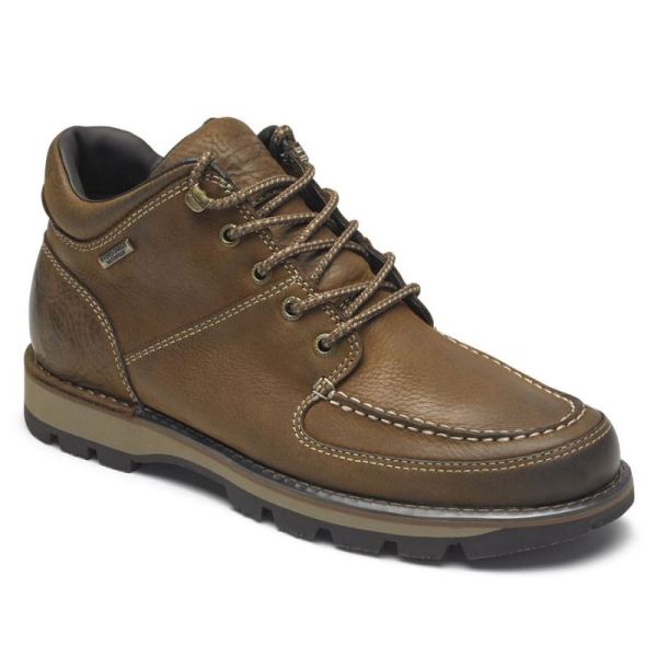 ROCKPORT MEN'S UMBWE II WATERPROOF CHUKKA BOOT-BOSTON TAN LEATHER