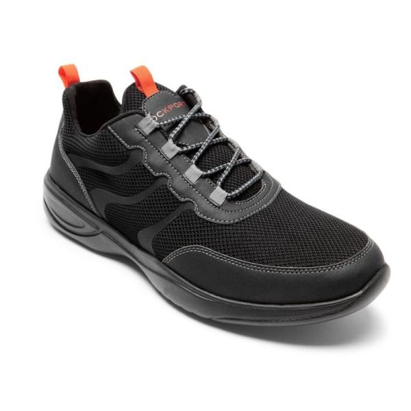 ROCKPORT MEN'S METRO PATH GHILLIE SNEAKER-BLACK MESH