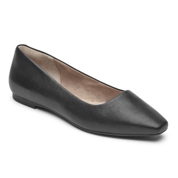 ROCKPORT WOMEN'S TOTAL MOTION LAYLANI PLAIN BALLET FLAT-BLACK