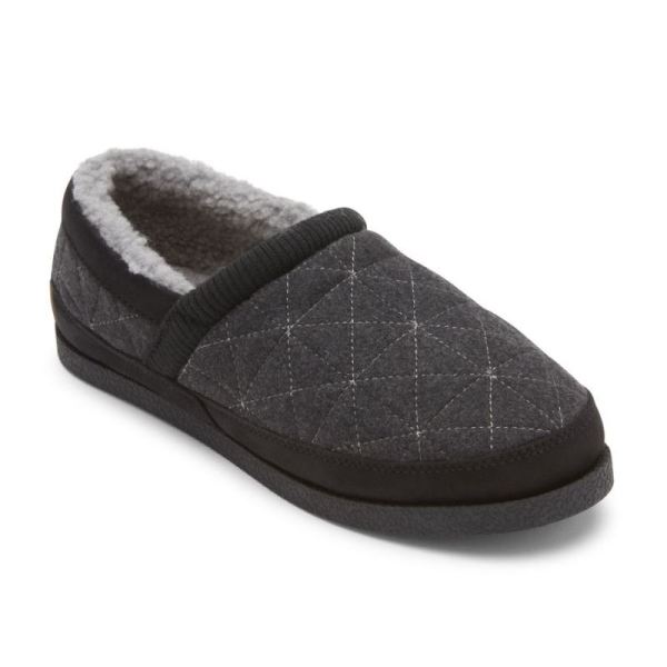 ROCKPORT WOMEN'S TRUTECH VEDA MOC SLIPPER-DARK GREY