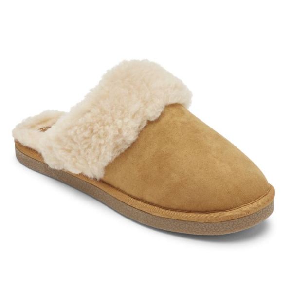 ROCKPORT WOMEN'S TRUTECH VEDA SLIDE SLIPPER-TAN