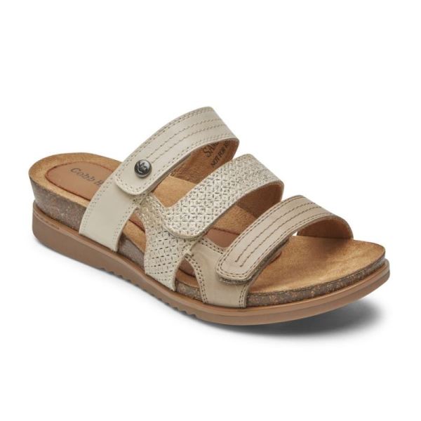 ROCKPORT WOMEN'S COBB HILL MAY SLIDE SANDAL-DOVE