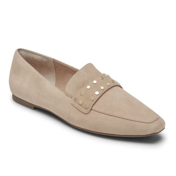 ROCKPORT WOMEN'S TOTAL MOTION LAYLANI STUDDED LOAFER-NOUGAT