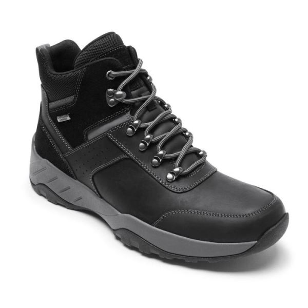 ROCKPORT MEN'S XCS SPRUCE PEAK TREKKER BOOT-WATERPROOF-BLACK