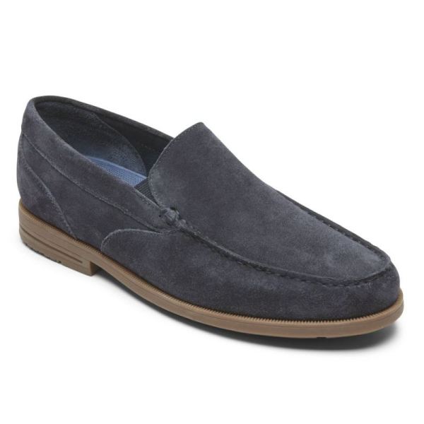 ROCKPORT MEN'S PRESTON VENETIAN LOAFER-MIDNIGHT SUEDE