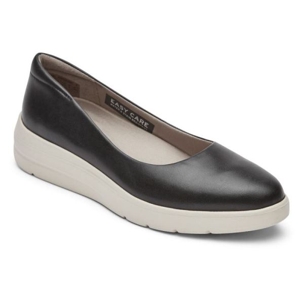 ROCKPORT WOMEN'S TOTAL MOTION LILLIE BALLET FLAT-BLACK