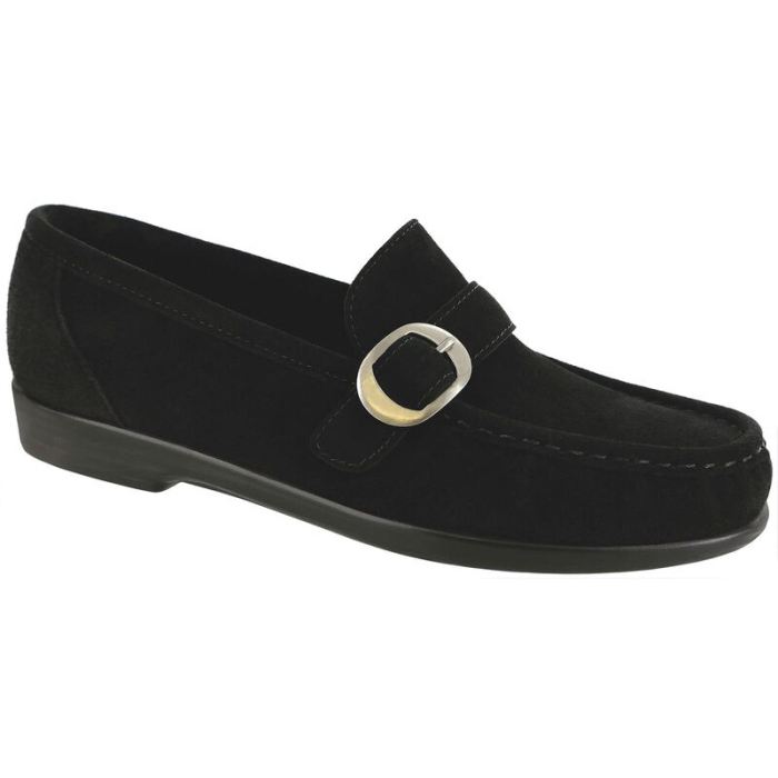 SAS Women's Lara Slip On Loafer-Black Suede