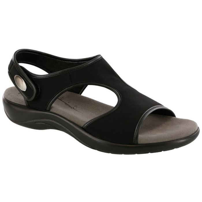 SAS Women's Harmony Heel Strap Sandal-Black