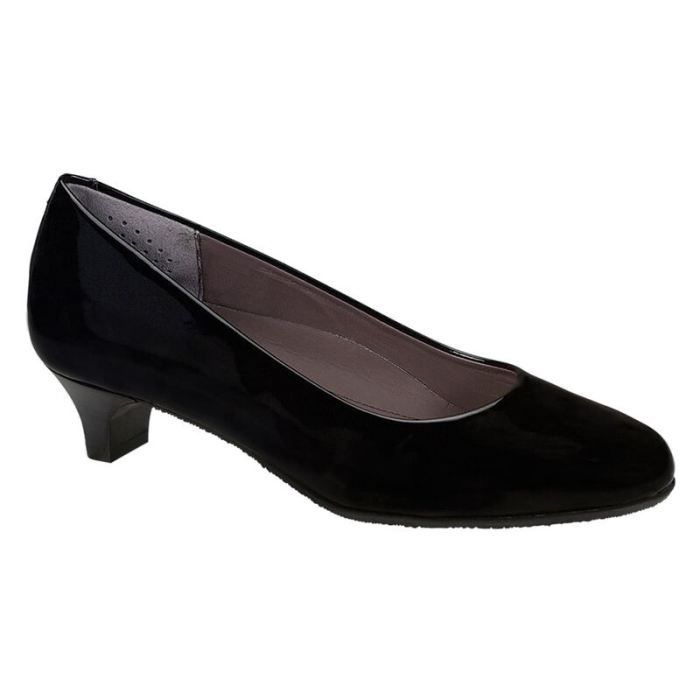 SAS Women's Elaine Kitten Heel-Black Patent