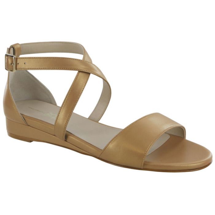 SAS Women's Simone Cross Strap Wedge Sandal-Caramel