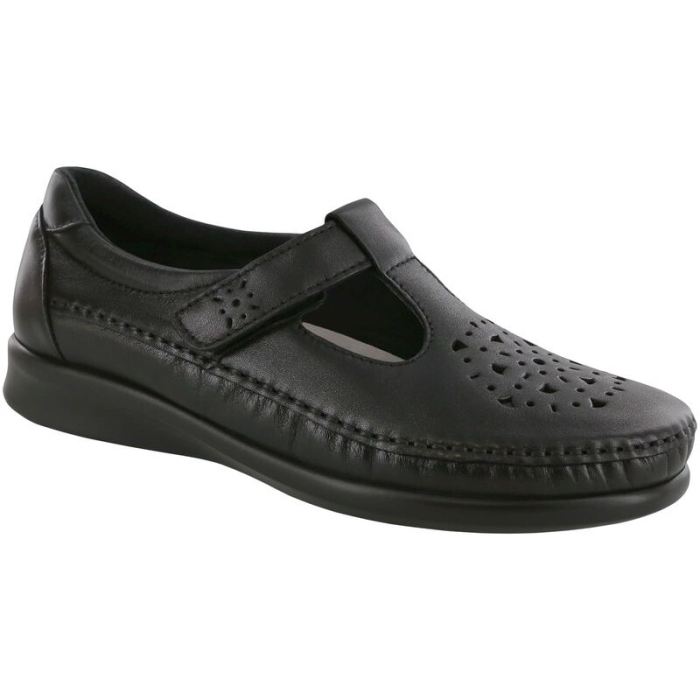 SAS Women's Willow Slip On Loafer-Black Smooth