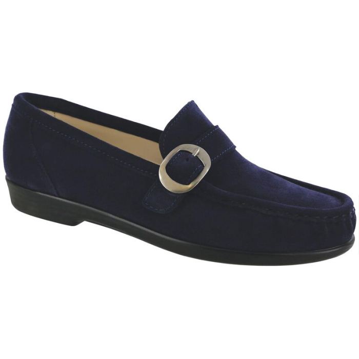 SAS Women's Lara Slip On Loafer-Navy Suede