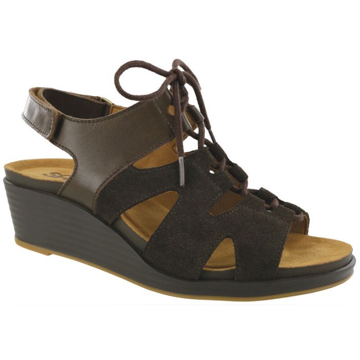 SAS Women's Sedona Lace Up Wedge Sandal-Woodlands