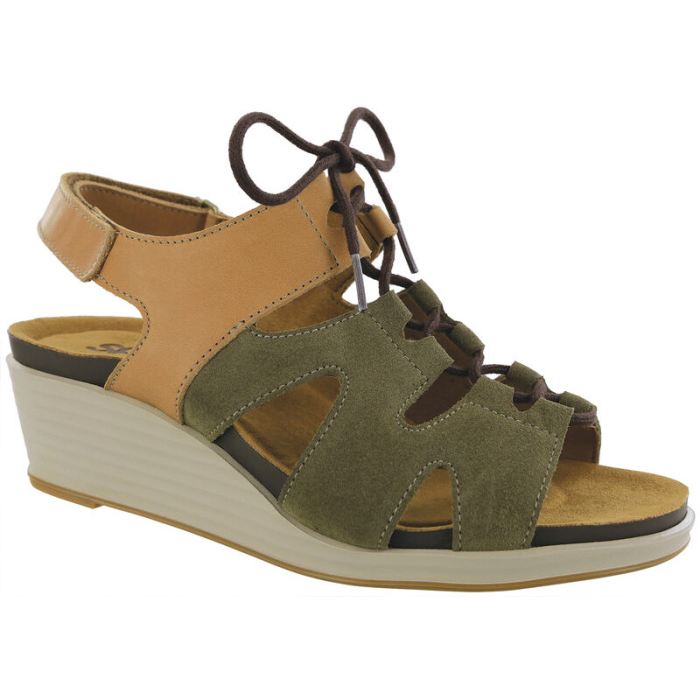 SAS Women's Sedona Lace Up Wedge Sandal-Sagebrush