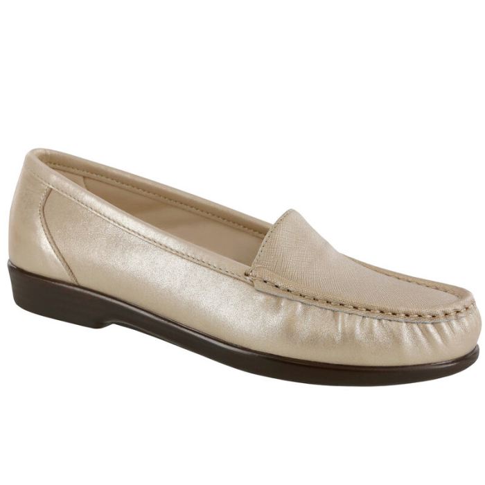 SAS Women's Simplify Slip On Loafer-Lusso / Gold Metallic