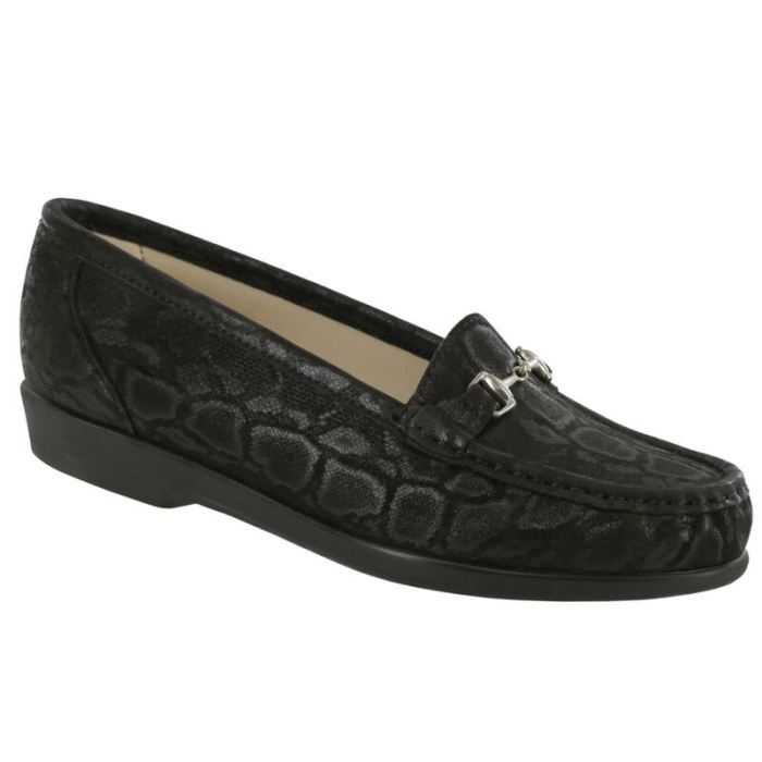 SAS Women's Metro Slip On Loafer-Nero Snake