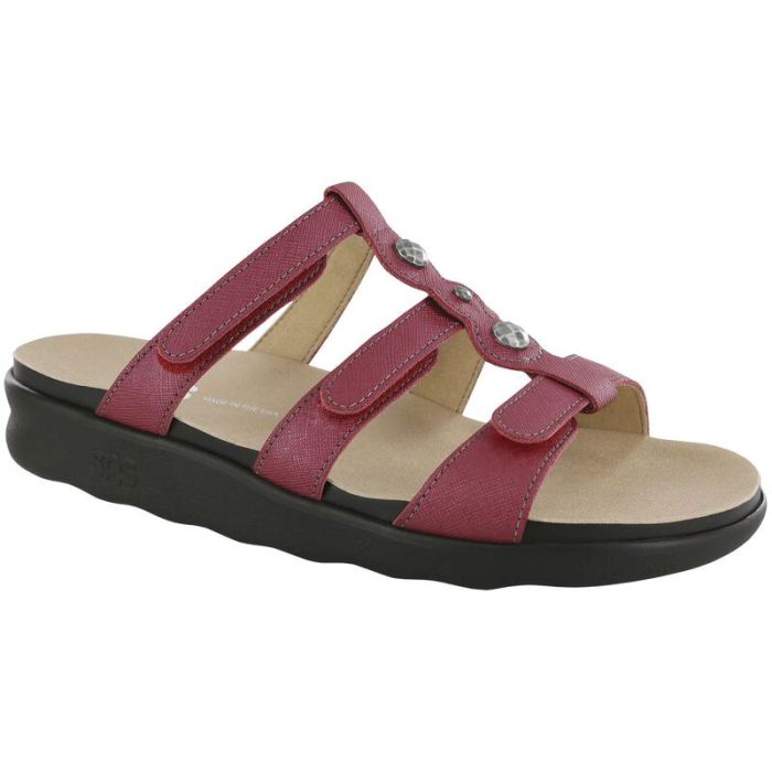 SAS Women's Napoli Slide Sandal-Cranberry