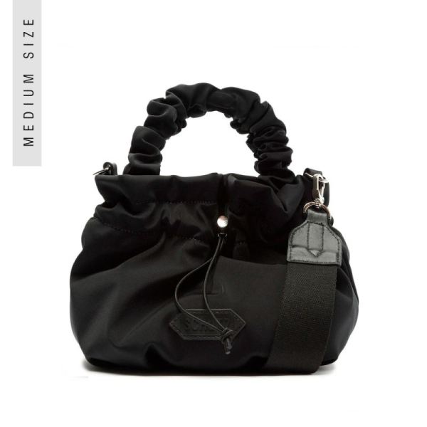 Schutz | Lolla Stretch Nylon Bucket Bag-Black