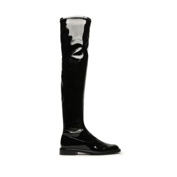 Schutz | Kaolin Stretch Patent Boot-Black