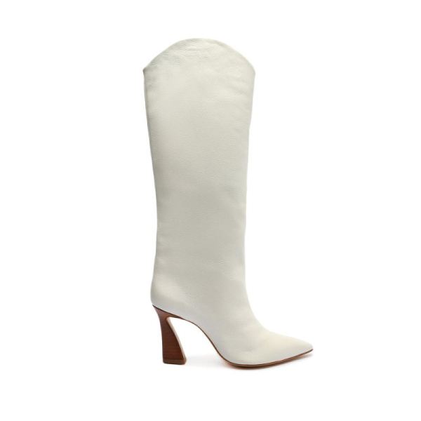 Schutz | Maryana Flare Leather Boot: Most-Loved Ever -Pearl