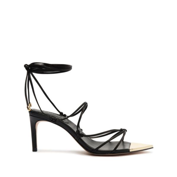Schutz | Hana Mid Nappa Leather Sandal-Black