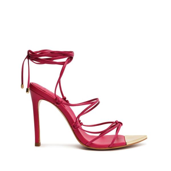 Schutz | Hana Nappa Leather Sandal-Hot Pink