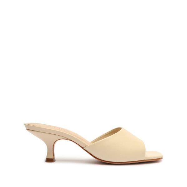 Schutz | Dethalia Nappa Leather Sandal-Eggshell
