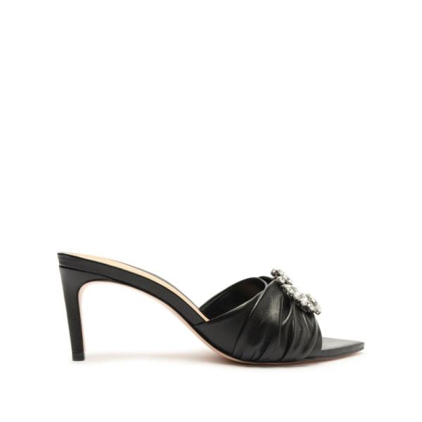 Schutz | Meisho Mid Nappa Leather Sandal-Black