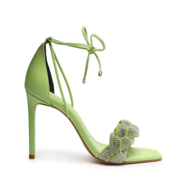 Schutz | Alissa Nubuck Sandal-Lime Green