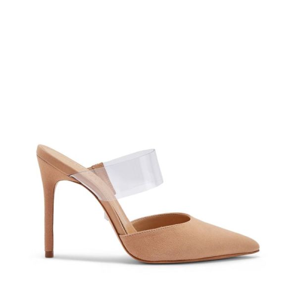 Schutz | Sionne Suede&Vinyl Mule | Office-to-out Situation -Honey Beige