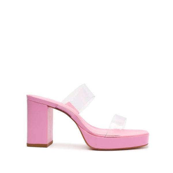 Schutz | Ariella Platform Vinyl Sandal-Club Rose