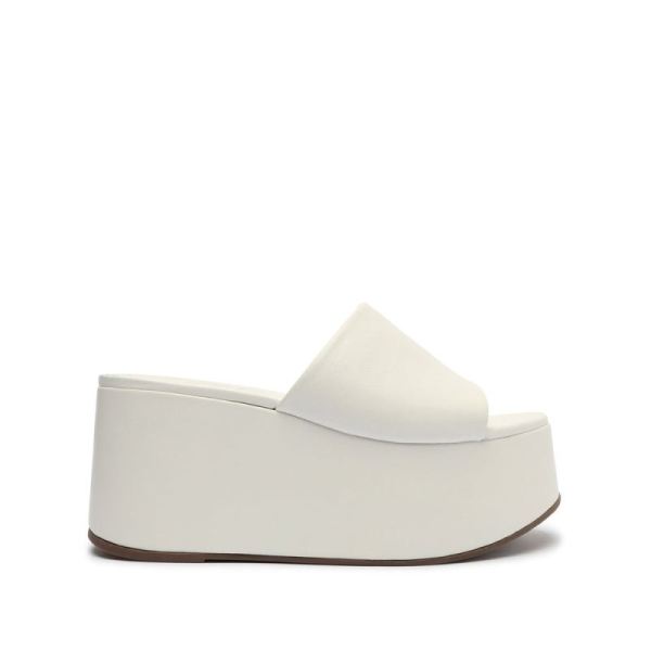 Schutz | Marih Nappa Leather Sandal-White