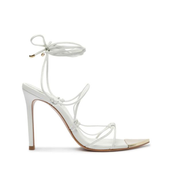 Schutz | Hana Nappa Leather Sandal-White