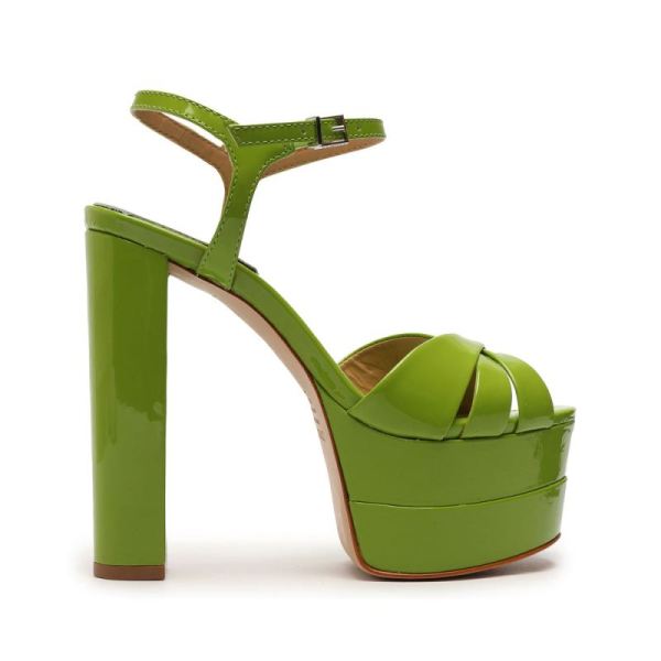 Schutz | Keefa High Patent Sandal-Green