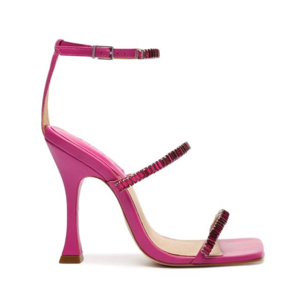 Schutz | Nellina Leather Sandal-Very Pink