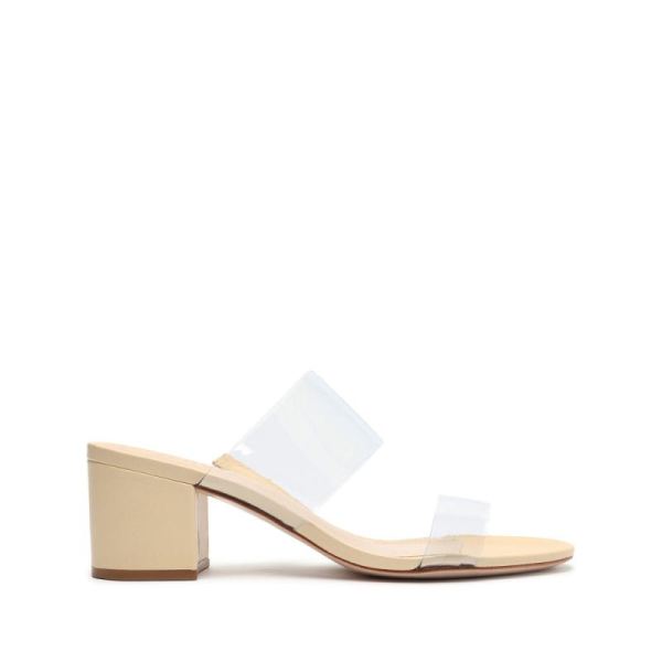 Schutz | Victorie Vinyl&Leather Sandal-Eggshell