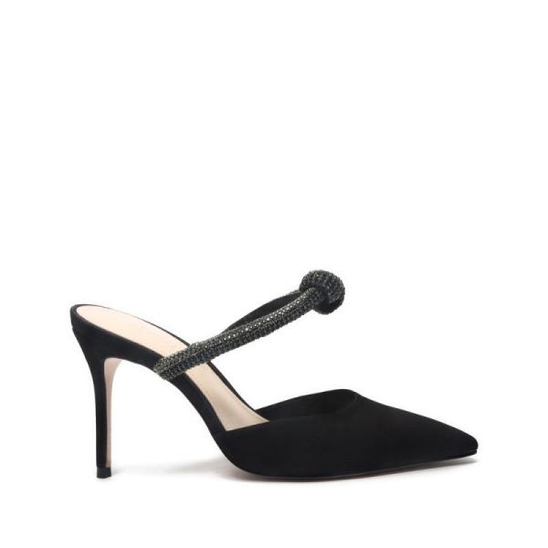 Schutz | Pearl Leather Mule-Black