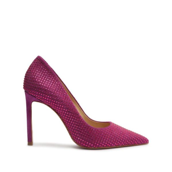 Schutz | Lou Crystal Nubuck Pump-Bright Violet