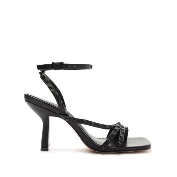Schutz | Anne Mid Nappa Leather Sandal-Black