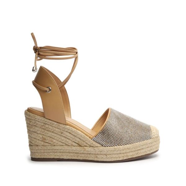 Schutz | Celinah Nappa Leather Espadrille-Beige