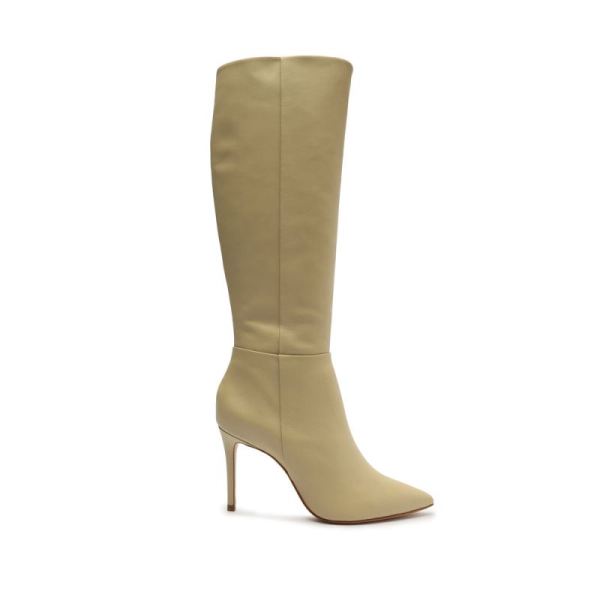 Schutz | Mikki Up Leather Boot-Almond Buff