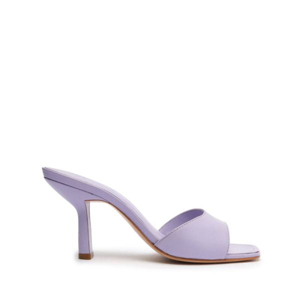 Schutz | Posseni Nappa Leather Sandal-Smoky Grape