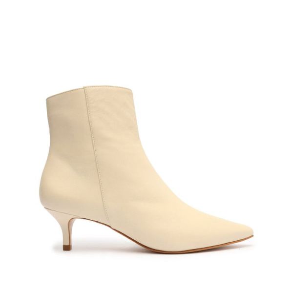 Schutz | Mikki Low Leather Bootie-Eggshell